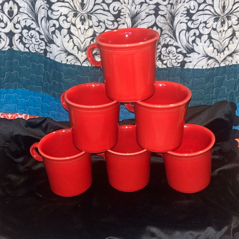 Vintage Scarlet Fiesta ware Ring Hook Mug